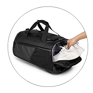 Waterproof Sports Duffle Bags Travel Weekender Overnight Bag With Shoe Compartment 1
