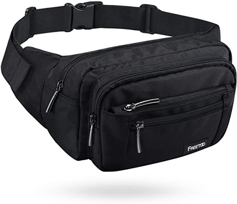 Bum Fashion Fanny Pack Men Women Water Resistant Waist Bag With 6 Zipped Pockets