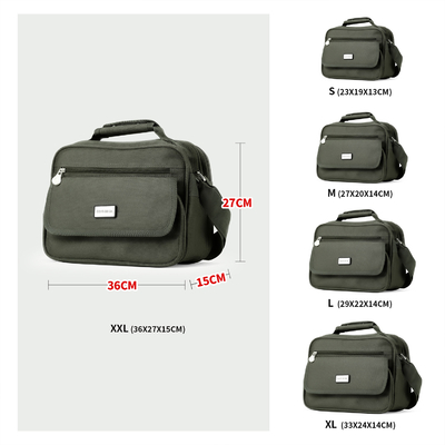 Multi Pocket Shoulder Messenger Bag Oxford Waterproof Male Travel Crossbody Bags
