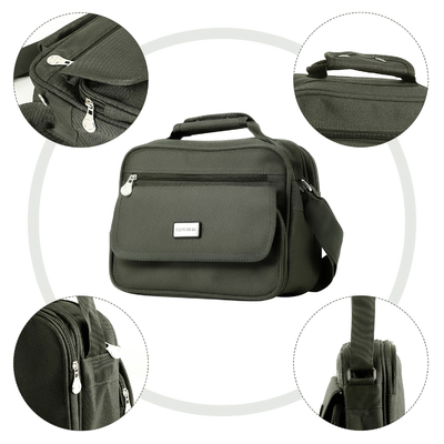 Multi Pocket Shoulder Messenger Bag Oxford Waterproof Male Travel Crossbody Bags