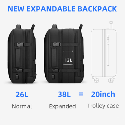 Polyester Oxford Lightweight Laptop Backpack Men USB 17inch Laptop Bag