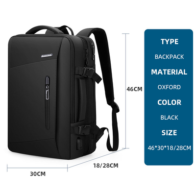 Polyester Oxford Lightweight Laptop Backpack Men USB 17inch Laptop Bag