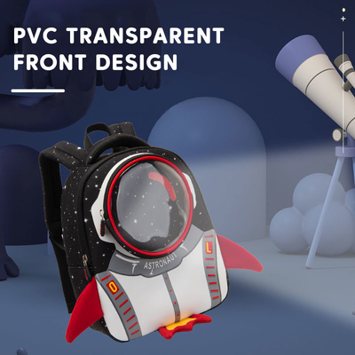 Waterproof 3D Rocket Kids Backpack Anti Lost Cartoon Girls Astronauts School Bags