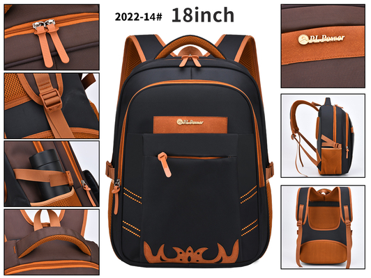 Nylon Business Casual Backpack Waterproof Student School 18 Inch Laptop Rucksack