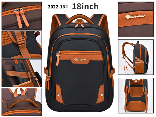 Nylon Business Casual Backpack Waterproof Student School 18 Inch Laptop Rucksack