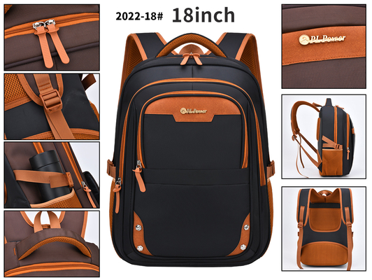 Nylon Business Casual Backpack Waterproof Student School 18 Inch Laptop Rucksack