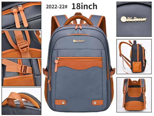 ODM Nylon Mens Leather Business Backpack Unisex  Laptop Casual Backpack