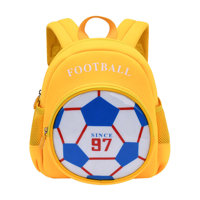 Blue 3D Football Backpack / Cute Cartoon Knapsack For Boys