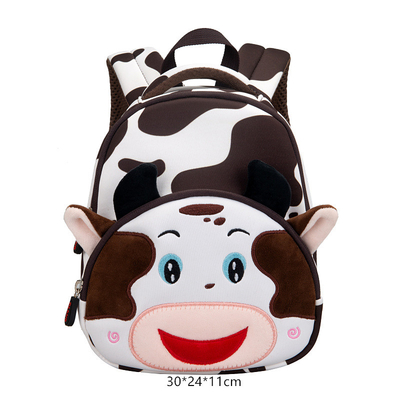 Cow Waterproof Kids Backpack Cartoon 3D Animal Kindergarten Girls Fashion Schoolbags