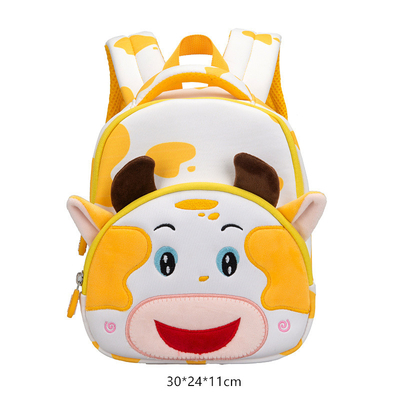 Cow Waterproof Kids Backpack Cartoon 3D Animal Kindergarten Girls Fashion Schoolbags