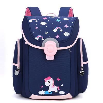 Multi Pockets Waterproof Student Backpack Cartoon Kids School Bags 1000g