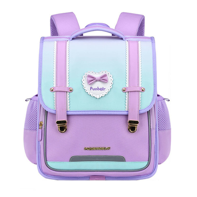 Orthopedic Leather School Backpacks Boy Girl School Bag Large Capacity