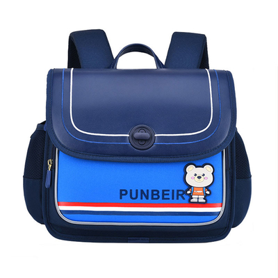 Cartoon Bear Leather School Backpacks Horizontal Orthopedic Large Capacity