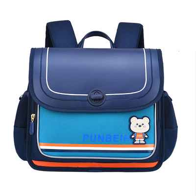 Cartoon Bear Leather School Backpacks Horizontal Orthopedic Large Capacity