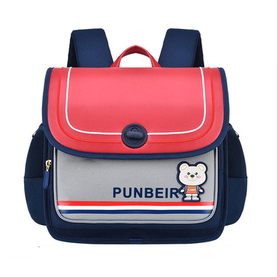 Cartoon Bear Leather School Backpacks Horizontal Orthopedic Large Capacity