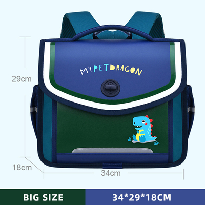 Cartoon Leather Boys Dinosaur Backpack Toddler Book Bags For 6 12 Years Old