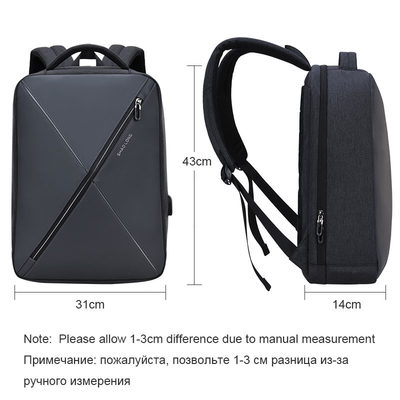 ODM USB Laptop Backpack Anti Theft 15.6 Inch Men Travel Leisure School Rucksack