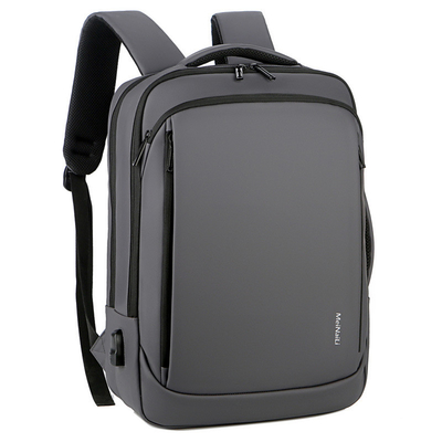 BSCI Business Laptop Backpack 15.6 Inch USB Charging Leather Computer Bag 1000g