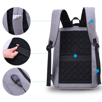 Laptop USB Charging Travel Bag 15.6Inch Waterproof Anti Thief Back Pack