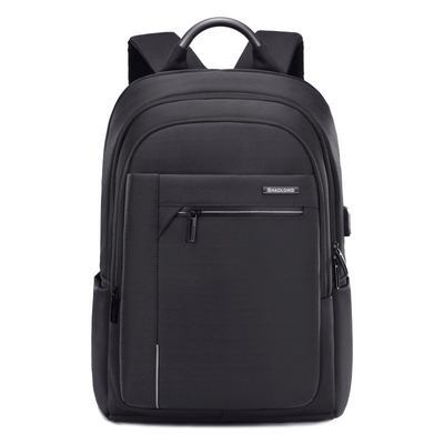 Causal Business Laptop Backpack USB Charging Oxford Waterproof Travel Bag