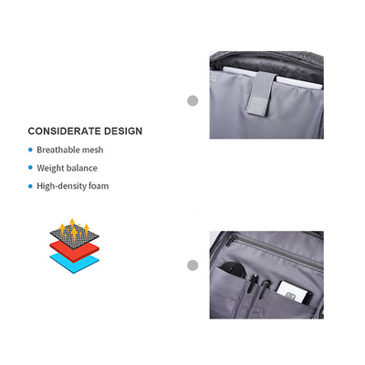 Polyester Fiber Business Laptop Backpack Waterproof 15.6 Inch Laptop Bag