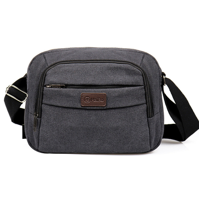 Buckle Solid Vintage Canvas Messenger Bag Casual Portable Shoulder Bag