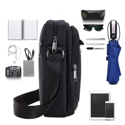 Waterproof Shoulder Messenger Bag Business Causal Black Blue