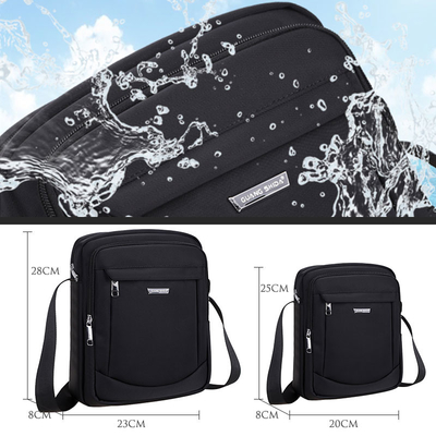 Waterproof Shoulder Messenger Bag Business Causal Black Blue