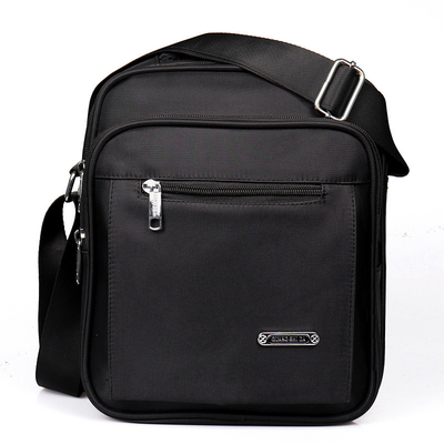 Solid Mens Canvas Shoulder Bags Buckle Casual Portable Multi Pocket Crossbody Bag