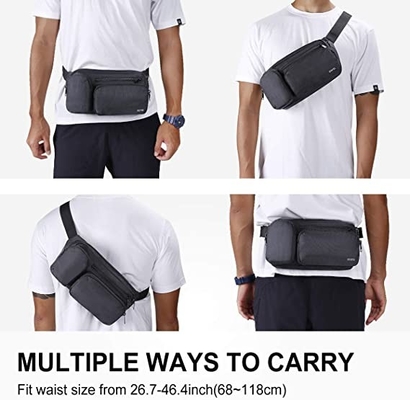 Large Capacity Fashion Fanny Pack Multiple Pockets For Hiking