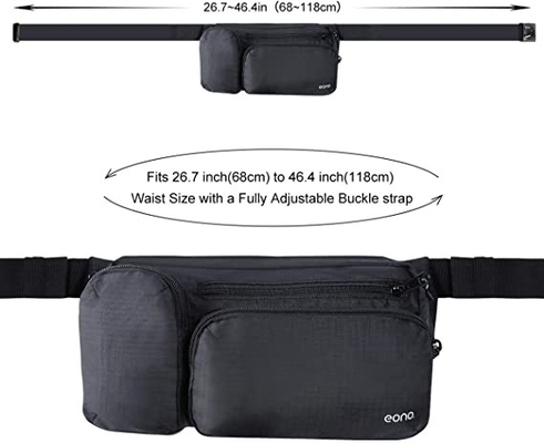 Large Capacity Fashion Fanny Pack Multiple Pockets For Hiking