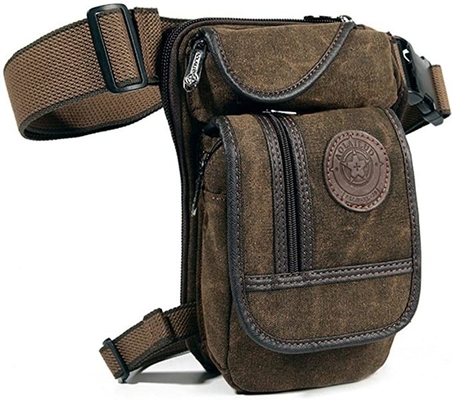 Tactical Cycling Canvas Drop Leg Bag Hiking Waist Pack For Men Women