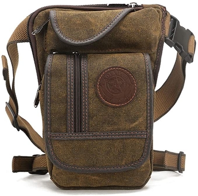 Tactical Cycling Canvas Drop Leg Bag Hiking Waist Pack For Men Women