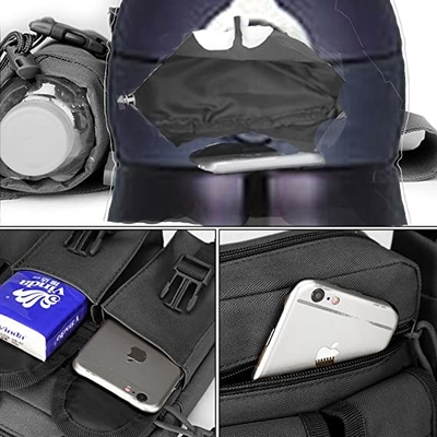 Military Utility Waterproof Bum Bag Canvas Waist Pouch With Bottle Holder