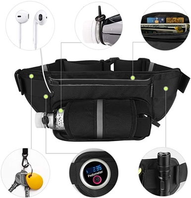 Polyester Waterproof Bum Jogging Belt Bag Running Belt With Bottle Holder