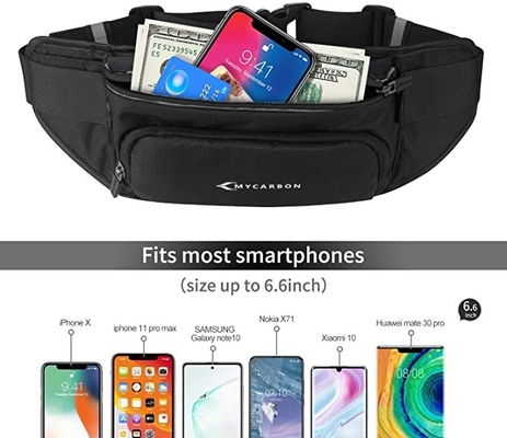 Polyester Waterproof Bum Jogging Belt Bag Running Belt With Bottle Holder