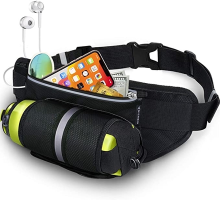 Polyester Waterproof Bum Jogging Belt Bag Running Belt With Bottle Holder