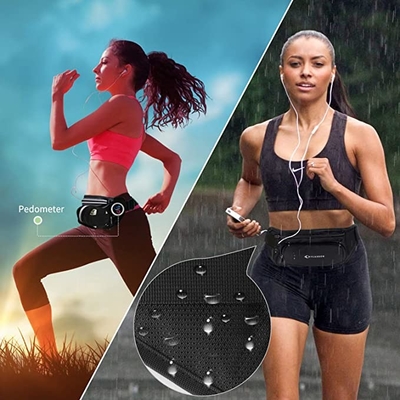 Polyester Waterproof Bum Jogging Belt Bag Running Belt With Bottle Holder
