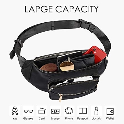 Women Men Fashion Fanny Pack / Waterproof Waist Bag For Travel Running Walking Hiking