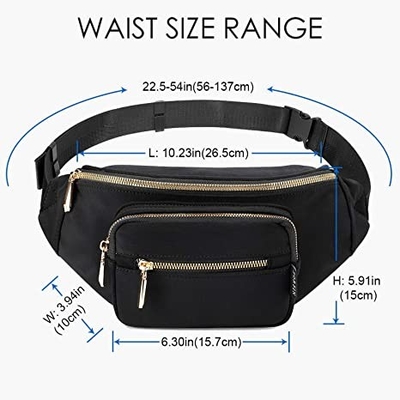 Women Men Fashion Fanny Pack / Waterproof Waist Bag For Travel Running Walking Hiking