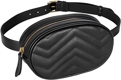 Crossbody Fashion Fanny Pack PU Leather Waterproof Belt Bag
