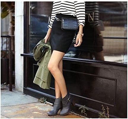 Crocodile Small Crossbody Fanny Pack Pu Leather Purses With Cell Phone Pockets