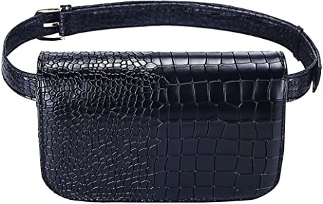 Crocodile Small Crossbody Fanny Pack Pu Leather Purses With Cell Phone Pockets