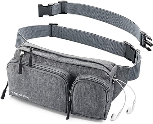 6 Pockets Fashion Fanny Pack Hiking Cute Waist Bag