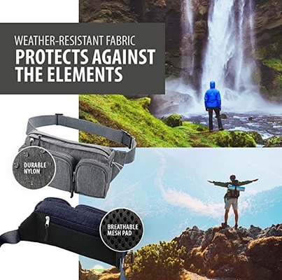 6 Pockets Fashion Fanny Pack Hiking Cute Waist Bag
