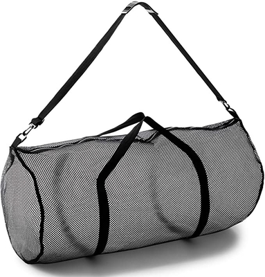 Mesh Sports Duffle Bag Multipurpose Oversized Gym Bag With Zipper Adjustable