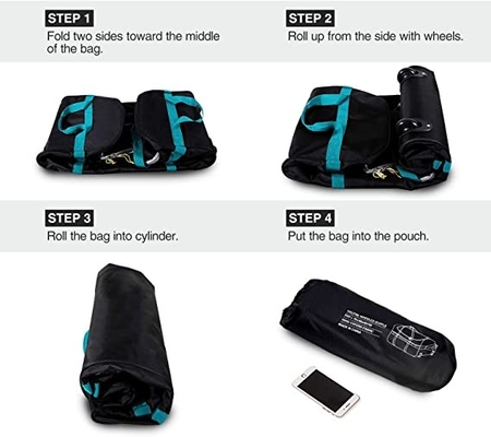 Foldable Duffle Bag With Wheels 85l 120l 140l 1680d Oxford Collapsible