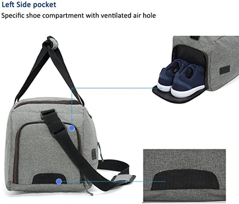 Weekender Sports Duffle Bags Water Resistant With Shoe Compartment