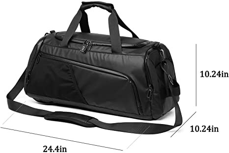 Waterproof Sports Duffle Bags Travel Weekender Overnight Bag With Shoe Compartment