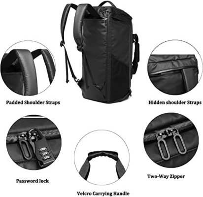 Waterproof Sports Duffle Bags Travel Weekender Overnight Bag With Shoe Compartment